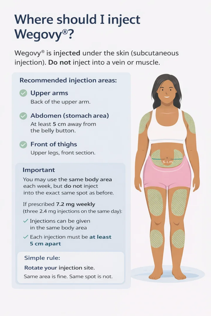 Where should I inject Where should I inject Wegovy?